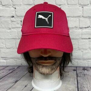 Puma Hat Cap Women Strap Back Pink Running Athletic Gym Workout Fitness Ladies